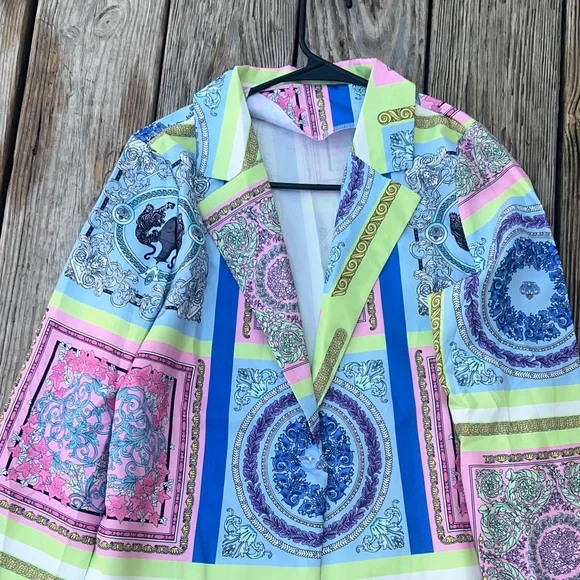 Colorfull Mandalas Long Sleeve Blazer Patterned size medium - Picture 4 of 6